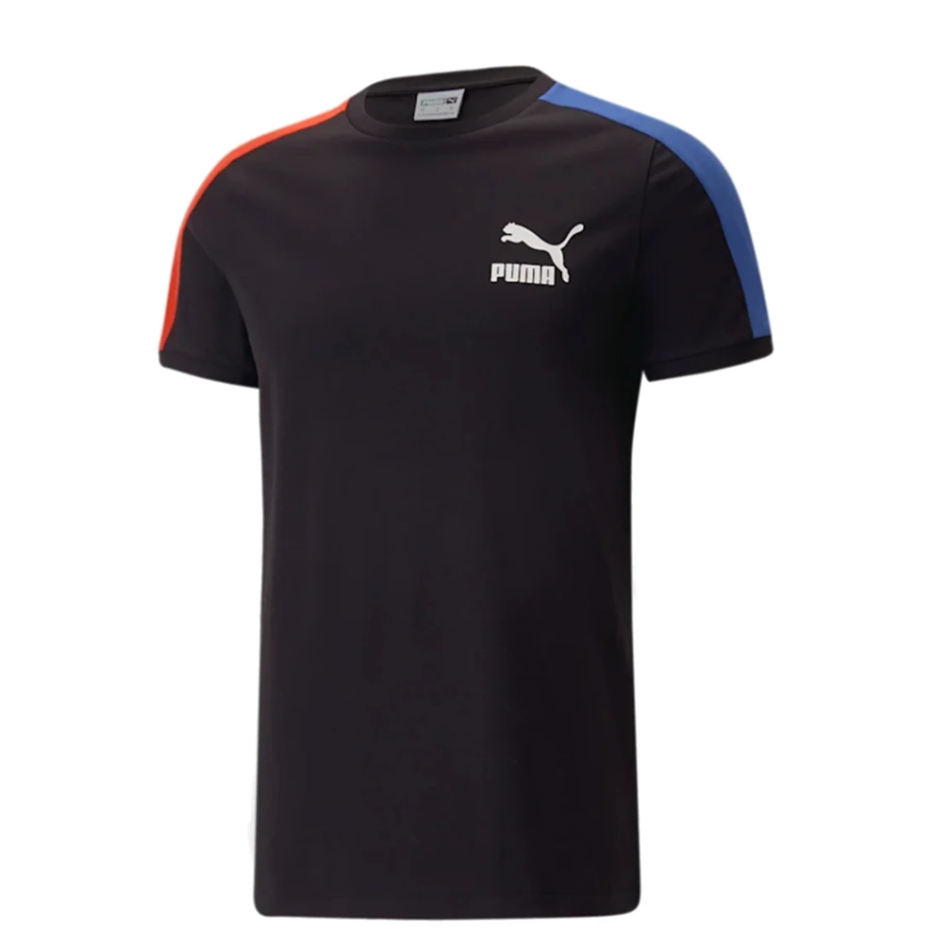 Camiseta Puma Colorblock Negra Roja Azul